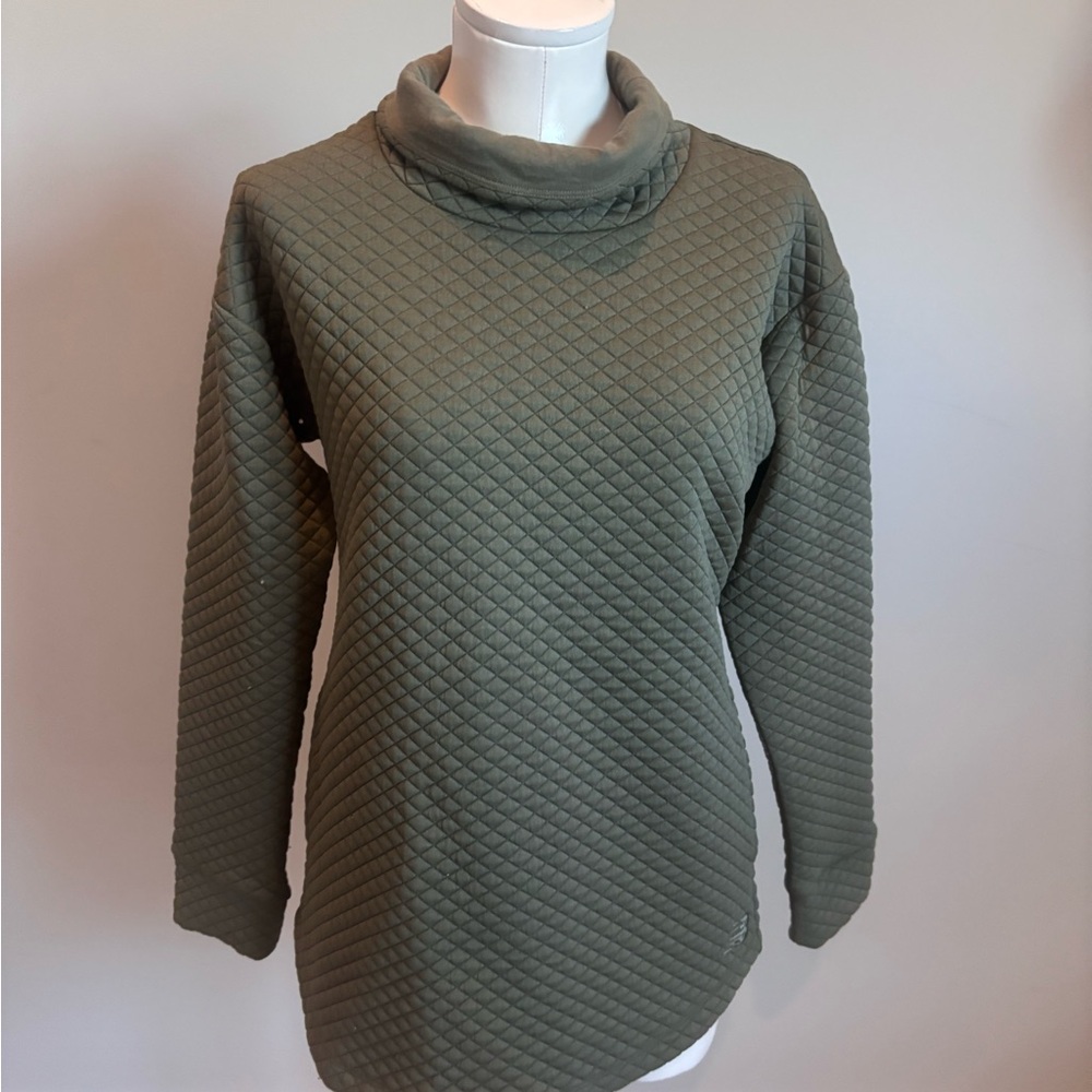 New Balance Green Quilted Women's Turtleneck Sweater